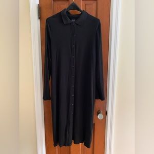 Gap ribbed, black, mid weight shirt dress.